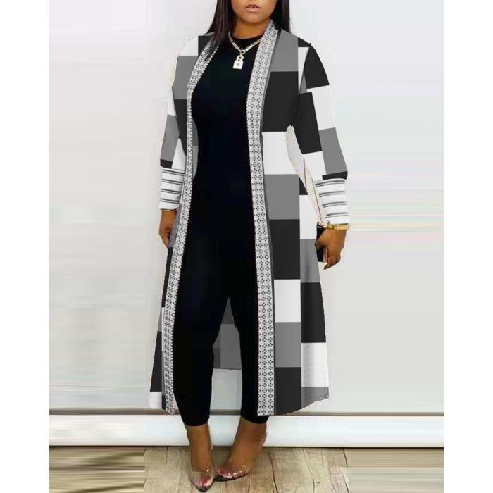 Casual Printed Long Sleeve Cardigan Jacket 24