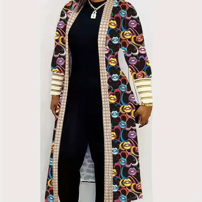 Casual Printed Long Sleeve Cardigan Jacket 24