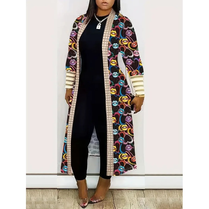 Casual Printed Long Sleeve Cardigan Jacket 24