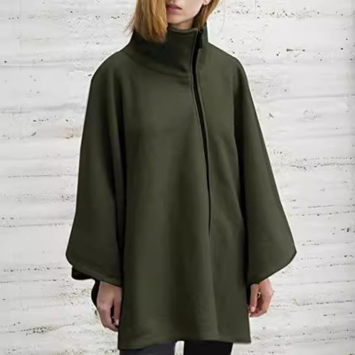 Cloak zipper woolen cape cape coat women's clothing 11