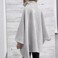 Cloak zipper woolen cape cape coat women's clothing 11