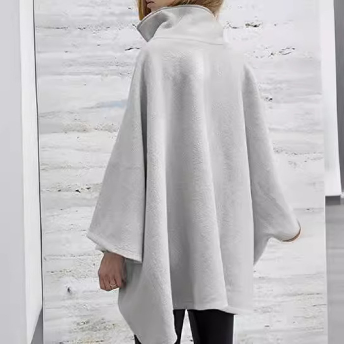 Cloak zipper woolen cape cape coat women's clothing 11