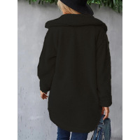 Double-faced plush cardigan coat plus size women's clothing 23