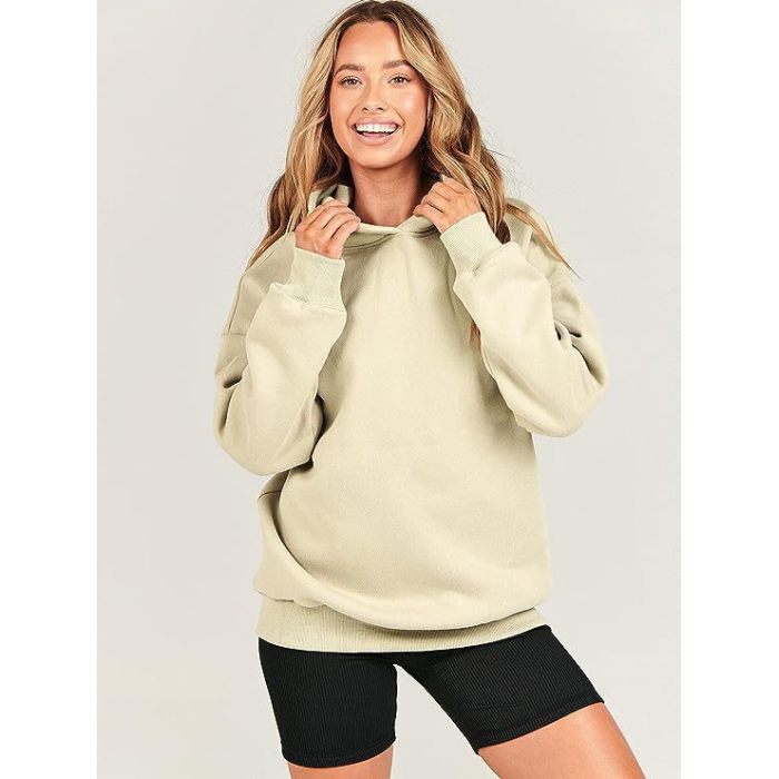 Loose hooded sweatshirt for women sports casual long sleeves 7