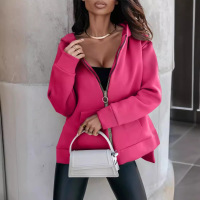 Sports pocket zipper loose casual hoodie sweatshirt 12