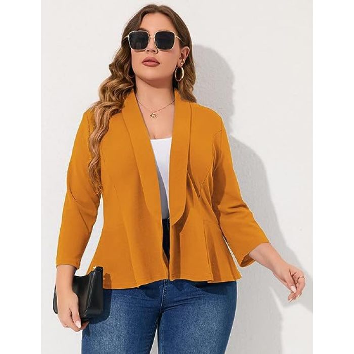 Women's Plus Size Blazers Cardigan Jackets 9