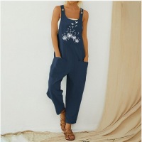 Vintage Abstract Women's Bib Print Bodysuit 49