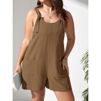 Women's casual suspender pocket vest jumpsuit 57